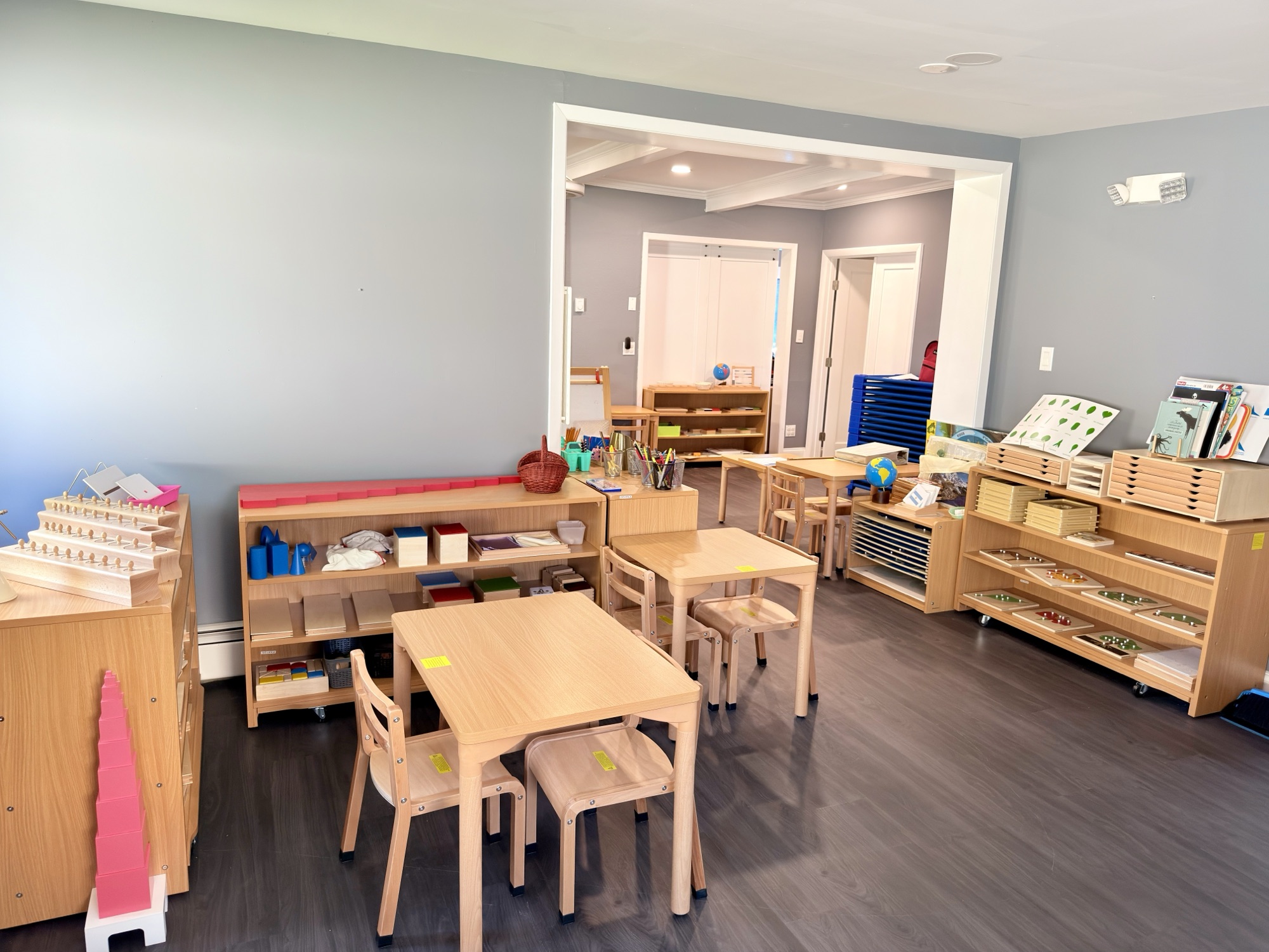 Bright Montessori classroom interior